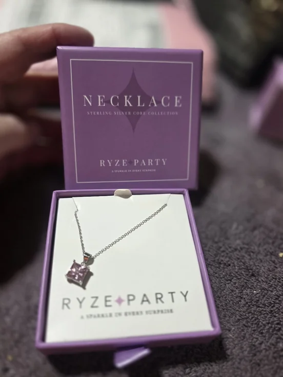 Sterling Silver Pink Ice Necklace New Jn Nox - Picture 3 of 7